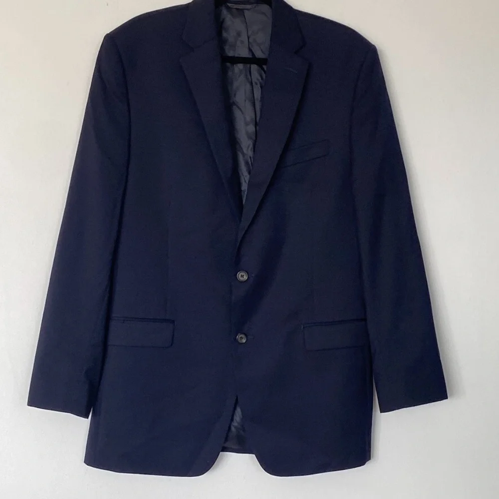 LAUREN Ralph Lauren Men Blazer Navy Blue Size 40L 100% Wool Classic Fit - Picture 2 of 6